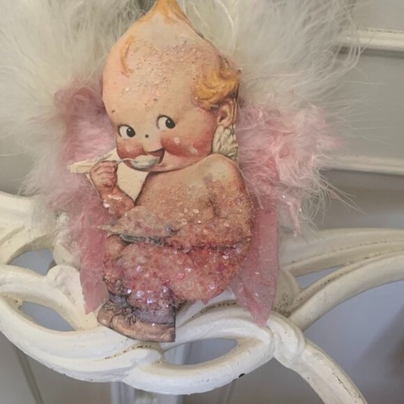 KEWPIE ORNAMENT VINTAGE STYLING*CUT 2 LAYERS*CUT IN 2 LAYERS*CHRISTMAS ANY TIME - Picture 2 of 5
